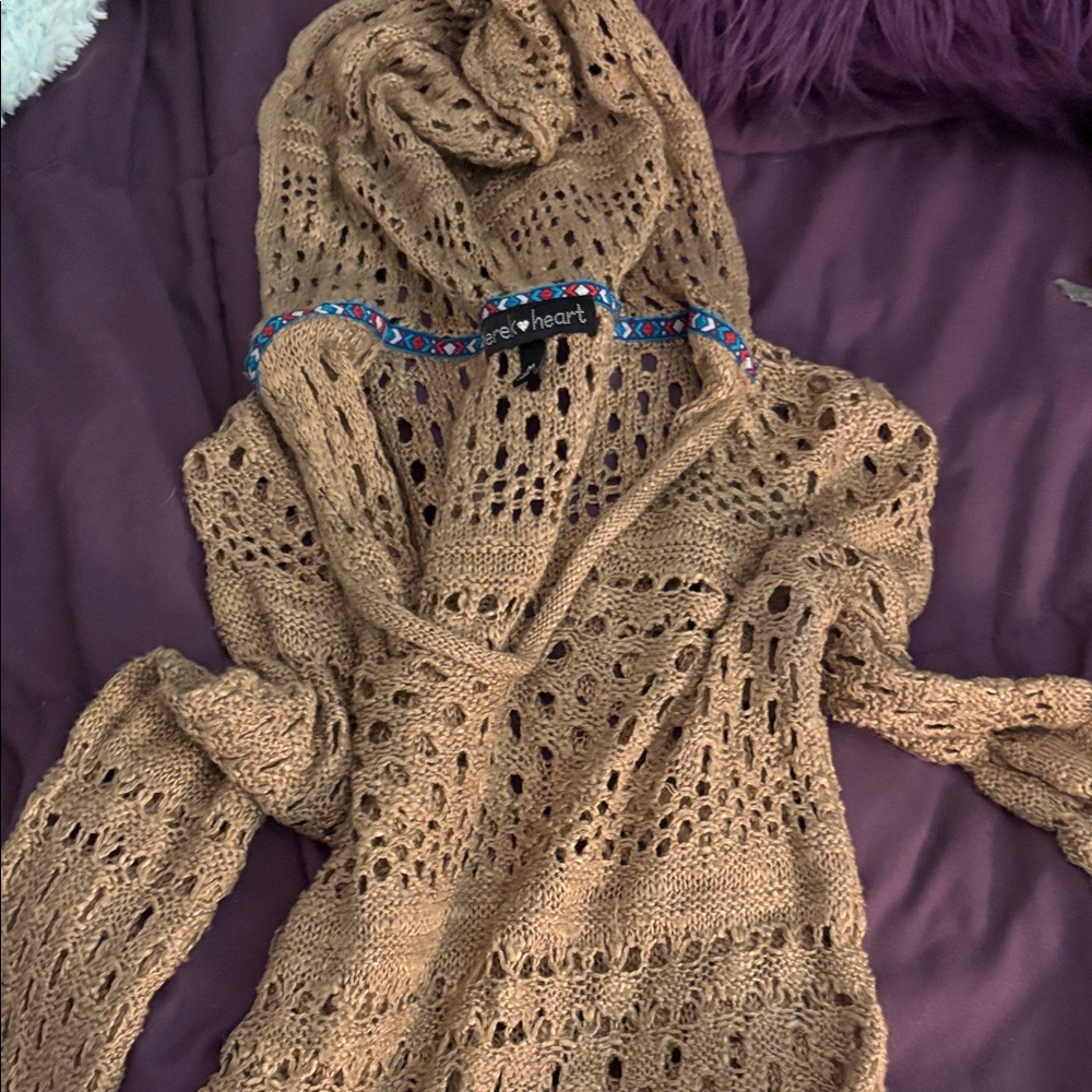 Women's Tan Knit Sweater